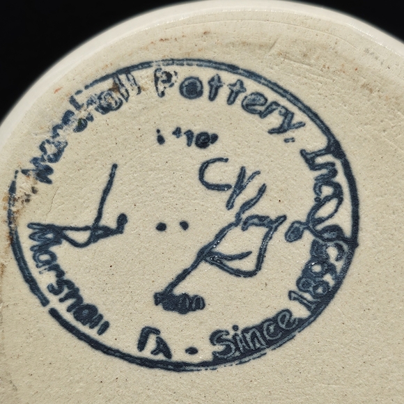 Marshall Texas Stoneware Pottery Mug Snowman Cardinal Broom Coffee Cup Cocoa Tea - Picture 6 of 8